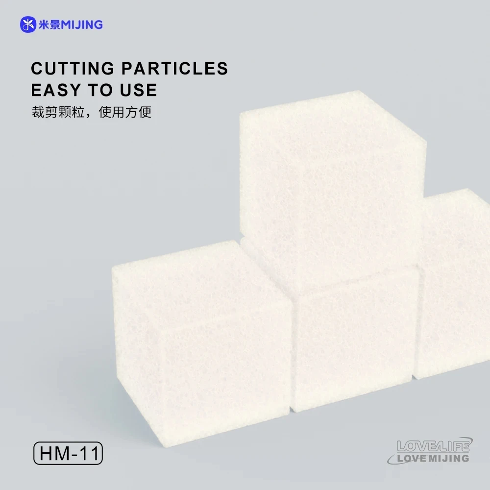 500pcs MIJING HM-11 나노 청소 스폰지는 휴대 전화 스크린 프레임 카메라 청소 도구 용 마더 보드 칩을 쉽게 청소합니다.