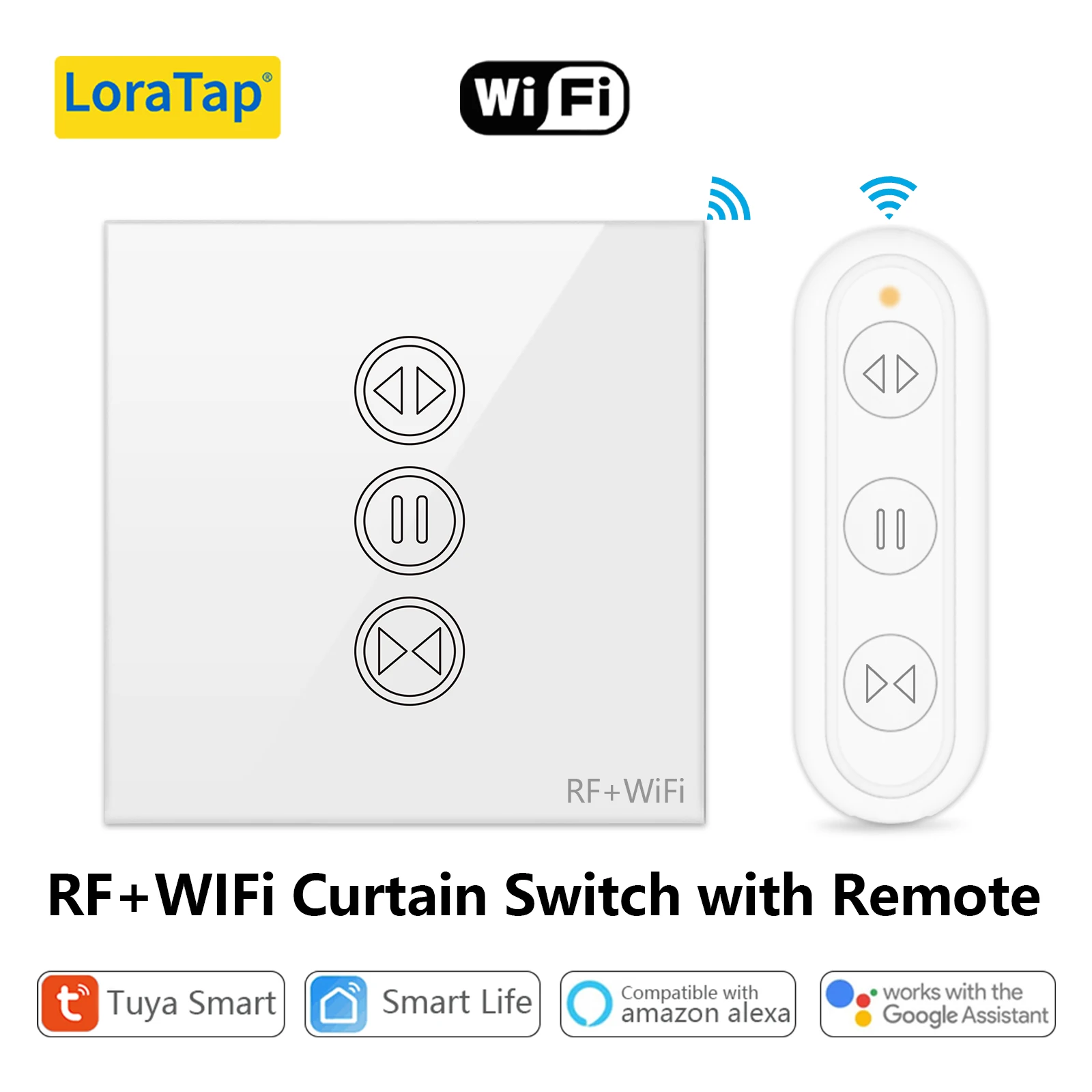 Tuya Smart Leben RF WIFi Smart Vorhang Jalousien Rollladen Schalter Google Home Alexa Echo Stimme Control Smart Home App timer