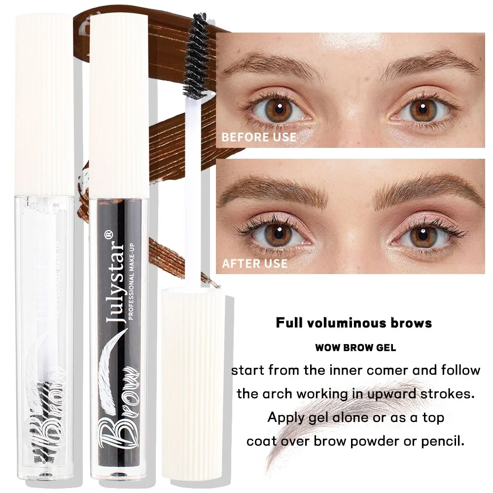Wasserfestes Augenbrauengel, wischfest, 24-Stunden-Halt, natürliches federndes Finish, schnell trocknende Formel für den ganzen Tag, für natürliche, definierte Augenbrauen