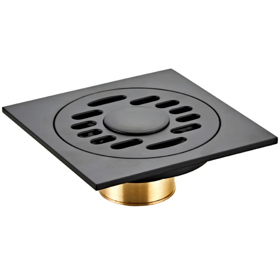 Washing machine floor drain bathroom floor drain black copper floor drain