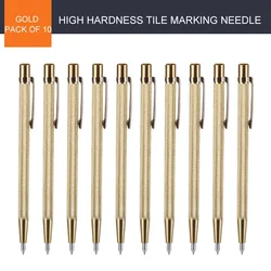 10pcs Diamond Scribing Pen Tungsten Carbide Tip Carbide Marker Engraving Pen for Glass Ceramic Metal Wood Engraving Hand Tools