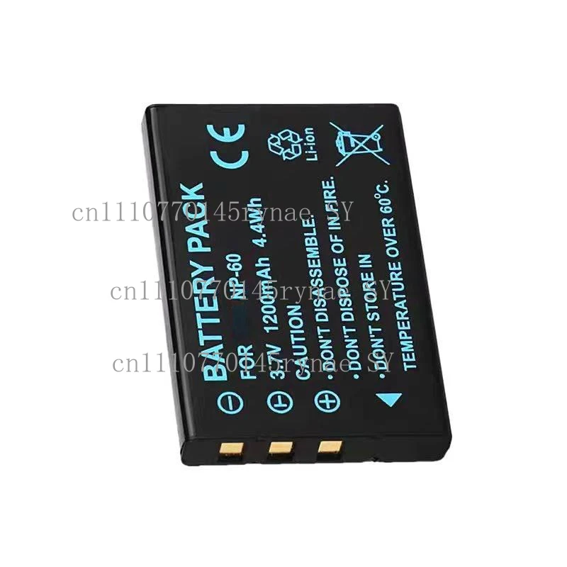 Replacement Battery & USB-C Charger For Samsung SLB-1037 SLB-1137 NP-60 Compatible With Digimax V800 V700 V10 U-CA4 Camera