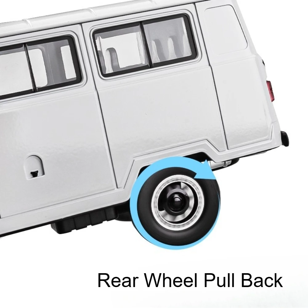 โมเดลรถรัสเซีย UAZ TRAVELER ขนาด 1:18 ของเล่นรถโลหะผสม ตัวถังโลหะ แบบหล่อขึ้นรูป มีเสียงและไฟ สำหรับเด็ก ของขวัญ