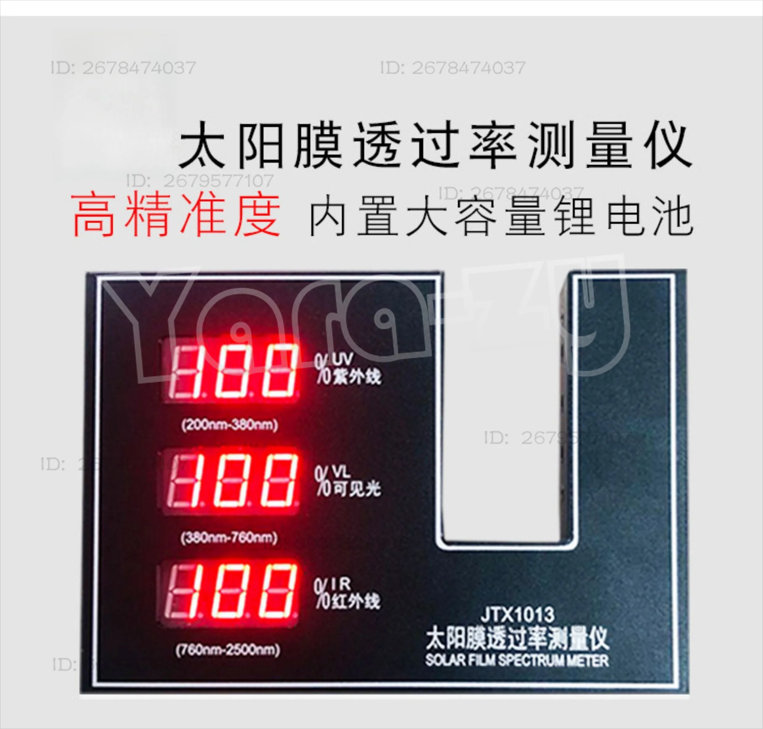 850nm-1050nm Solar Film Transmission Meter Window Tint Meter VLT UV IR Rejection Tester 2025 NEW