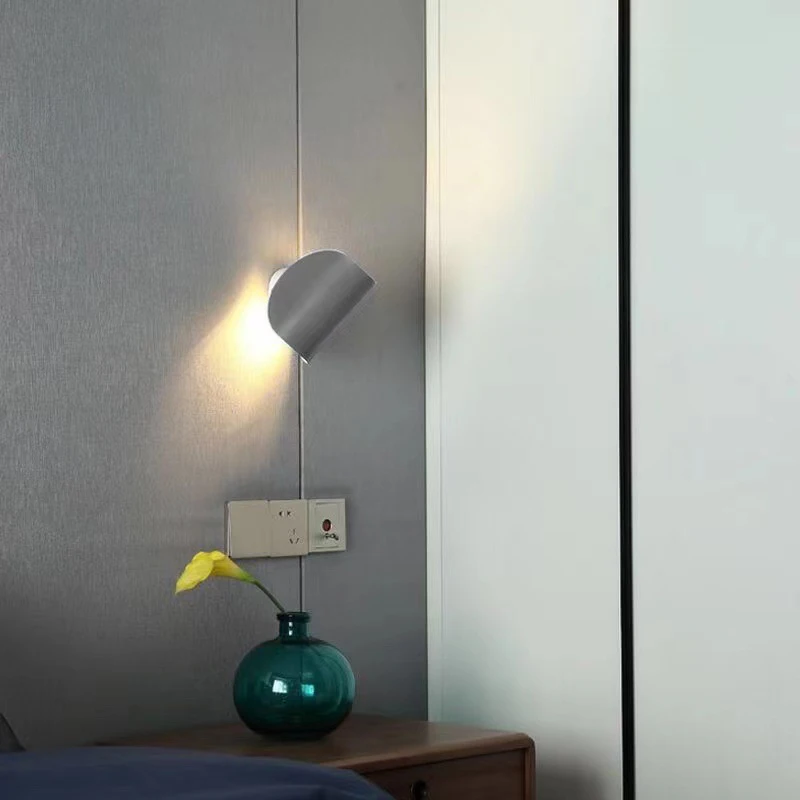 Nordic Modern Wall Lamp Living Room Bedroom Bedside Wall Lamp Aisle Study Staircase Rotatable Wall Light Background Wall Lamp