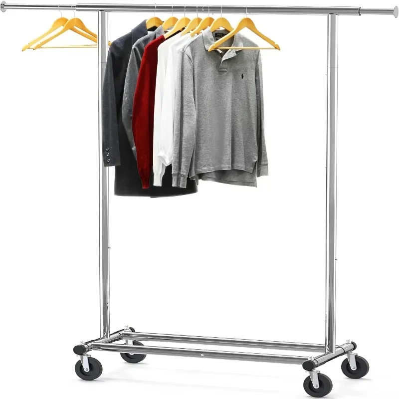 

Heavy Duty Clothing Garment Rack, 40 to 63 inches Extensible Rod, Chrome