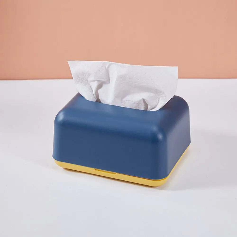 Simplicity Solid Color Napkin Holder Plastic Large Storage Tissue Case Fashion Car Tissue Box High Quality Paper Towel Box