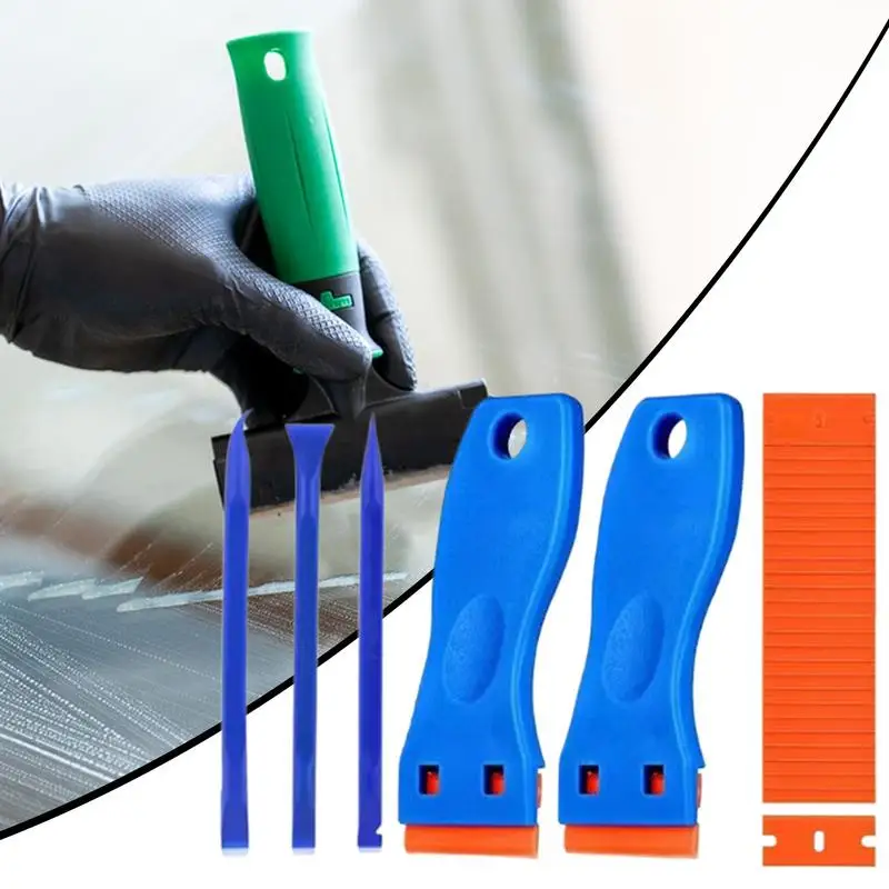 Sticker Cleaning Scraper Non-scratch Glue Removing Scraper Multifunctional Ergonomic Grip Scrapping Tool For Window Tint Removal