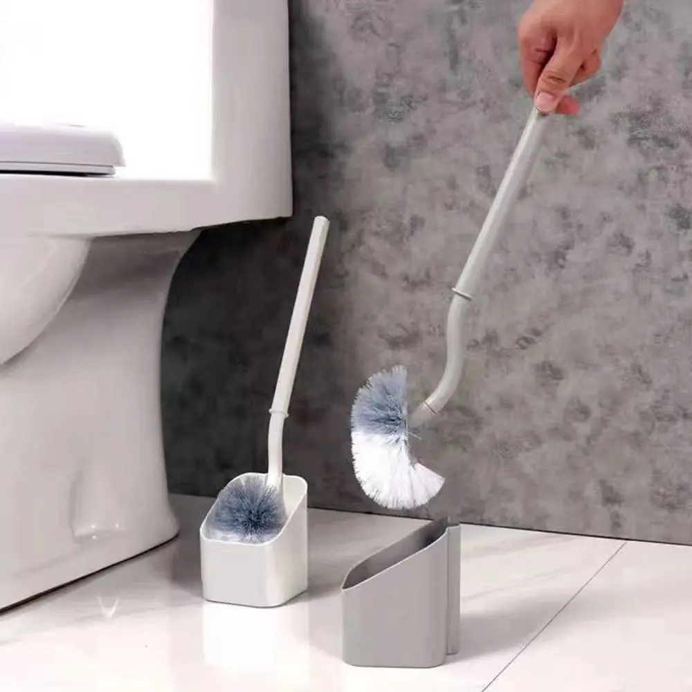 New Punch-Free Wall Hanging Long Handle Toilet Brush With Base Bathroom Cleaning Tools Household Cleaning Brush Set