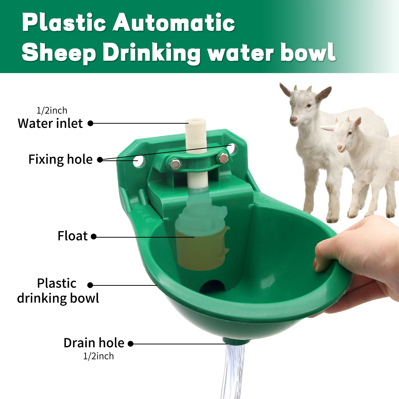 

Livestock Sheep Goat Drinker Bowl With Valve Quality Water Fountain Cattle Sheep Dog Feeding Equipment Farm Animals Livestock