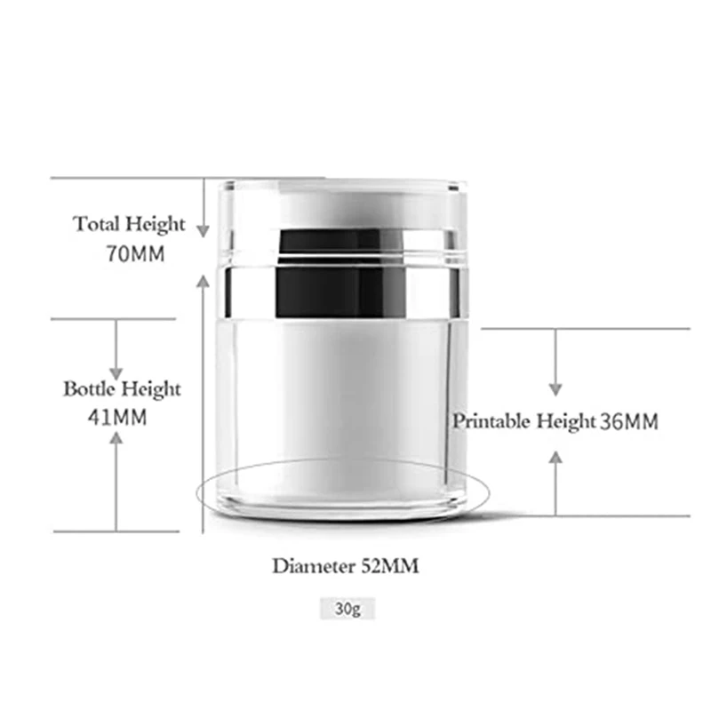 Versatile Travel Lotion Containers, Refillable Pump Jars Made Of Acrylic For Thick Moisturizer. image 6
