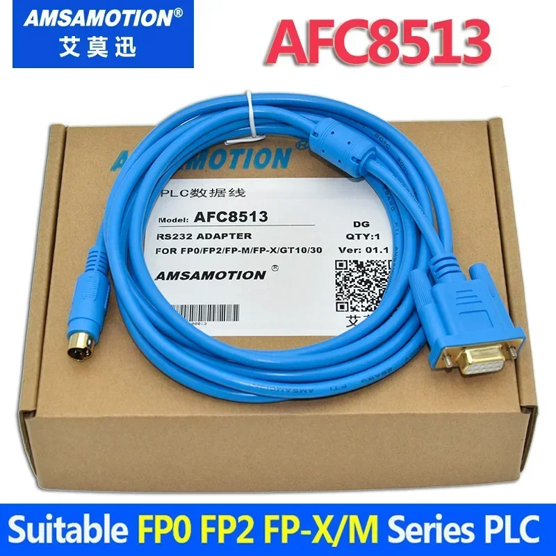 AFC8513 adecuado para Nais Panasonic FP0 FP2 FP-M FP-X FP-E FP-G Series Cable de programación PLC compatible con WIN7/XP