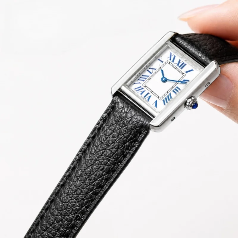 16/17/18/20/23/24mm Quick Release Soft Grain Leather Watch Strap Replacement Band for Cartier Tank Solo London Series Men Women view 3