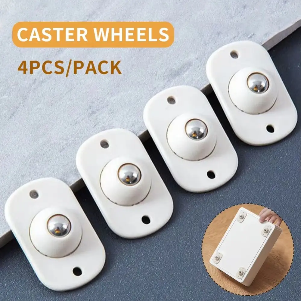 4Pcs/set Self Adhesive Caster Wheel 360 Swivel Flower Pots Trash Can Furniture Casters Home Office