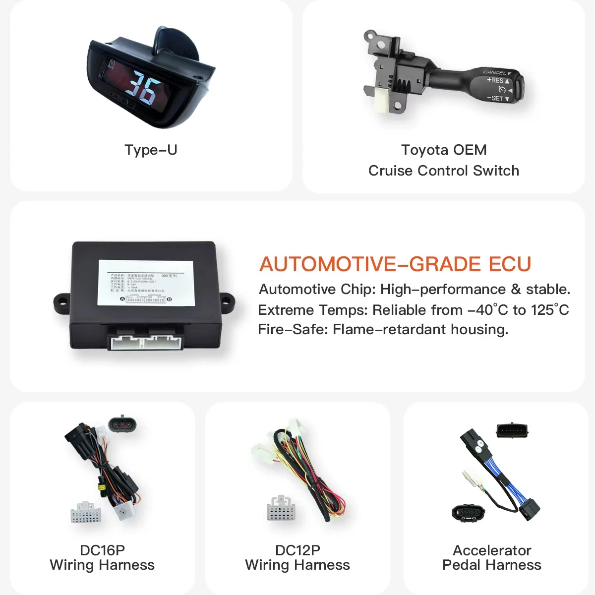 LC76 LC79 HUD YOUTOO Cruise Control Kit With Throttle Accelerator and Plug and Play