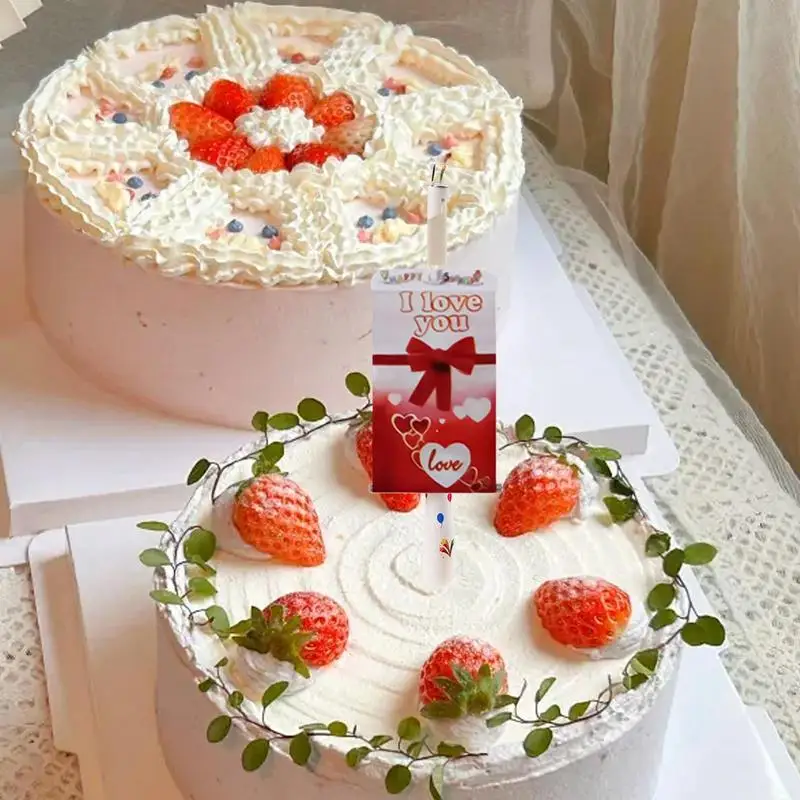 

Birthday wishing candles celebration candle cake decoration novelty pop-up blessing banner props holiday party decoration