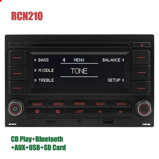 

RCN210 CD Player USB AUX USB MP3 Bluetooth-compatib Car Radio For VW Golf Jetta MK4 Passat B5 Polo