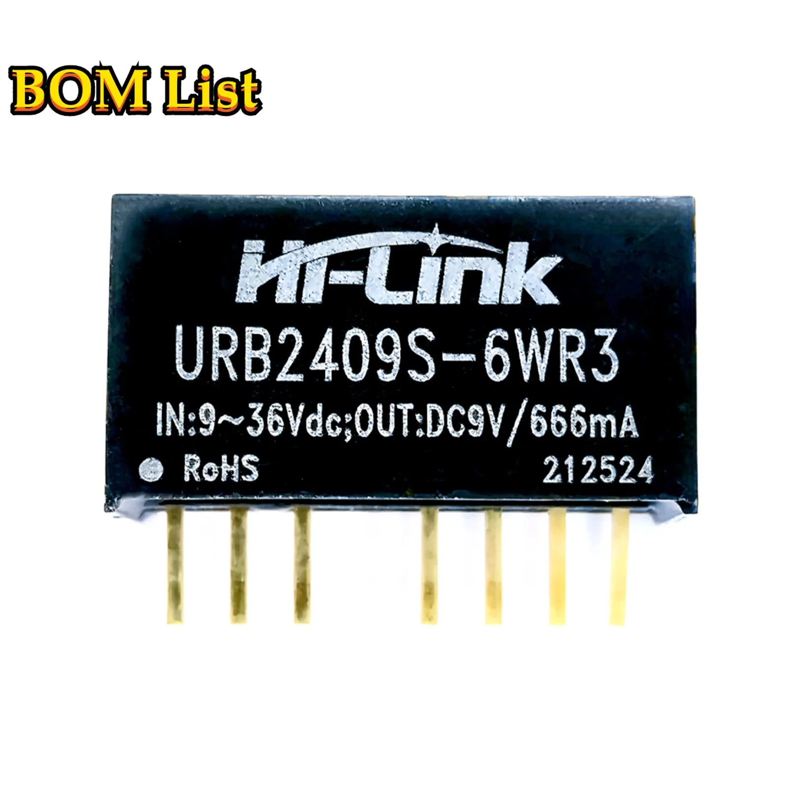 New URB2409S-6WR3 DC DC 9V 667mA 6W Power Module