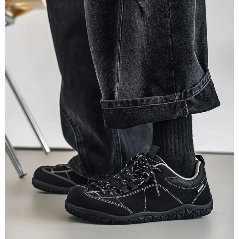 Wide toe and wide last casual shoes, color blocking versatile commuting shoes, men's shoes, sports shoes, driving shoes