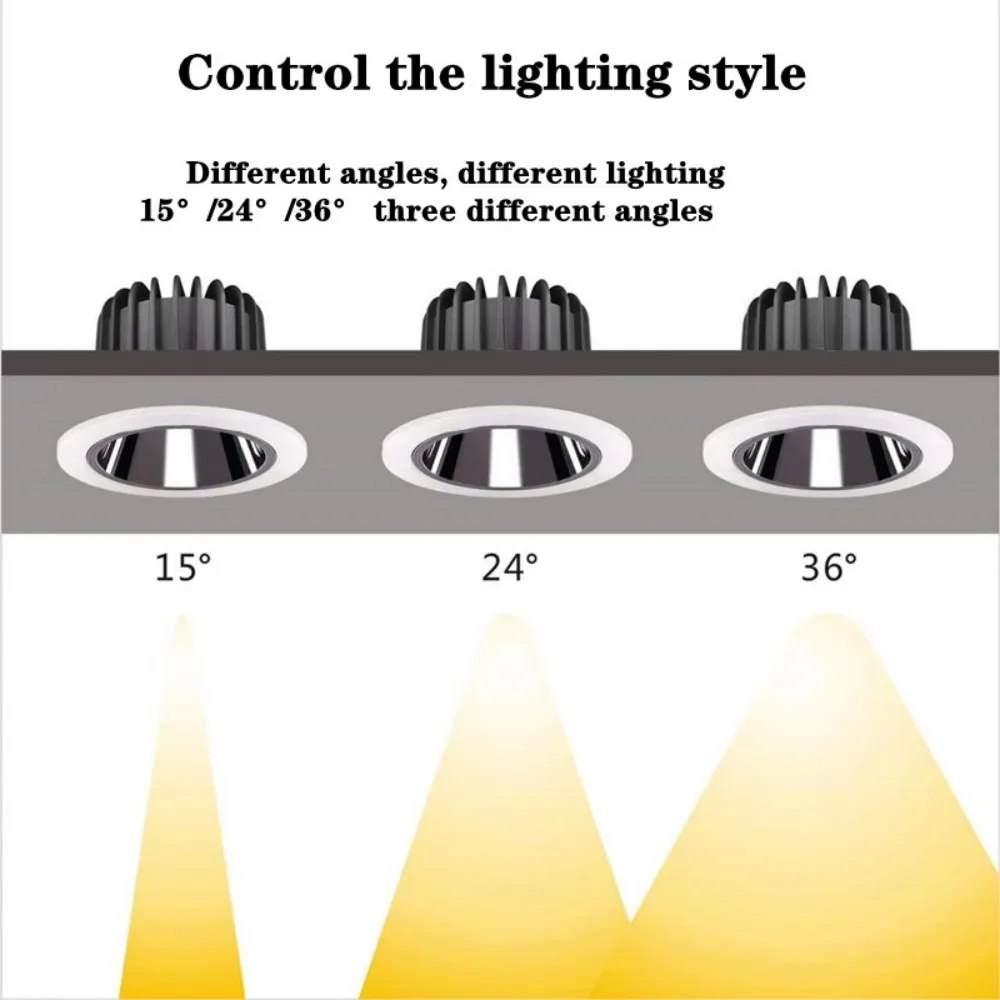 IP65 impermeabile OSRAM SMD Downlight antiriflesso 7W 12W 18W 24W 36W dimmerabile AC85-265V incasso bagno impermeabile luce interna