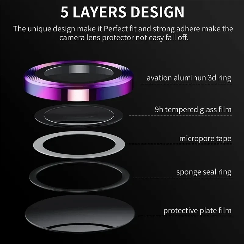 Camera Ring Glass For Samasung Galaxy Z Fold 6 5 4 / Flip 6 5 4  Lens Screen Protector Protective Metal Cap Case