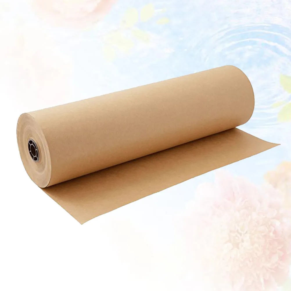 flowers-wrapping-paper-crafting-paper-roll-for-wedding-favor-package-retro-style-kraft-elegant-delicate-color-gift