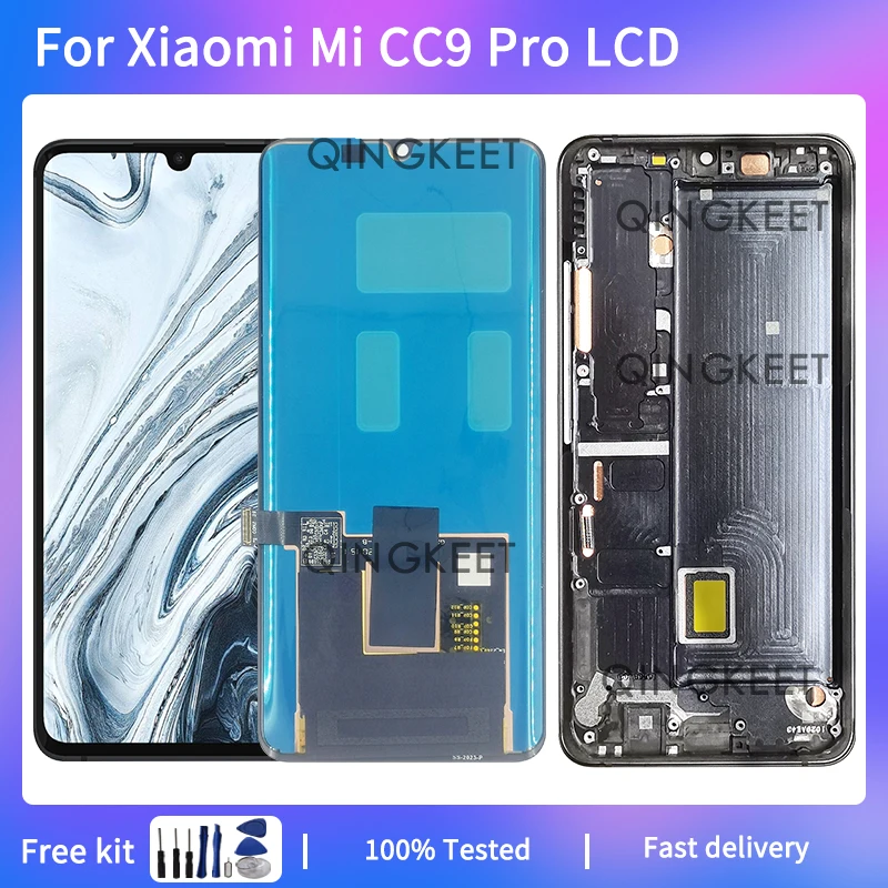 

6.47" For Xiaomi Mi CC9 Pro LCD M1910F4E Display Touch Screen Digitizer Assembly For Mi CC9 Pro LCD With Frame