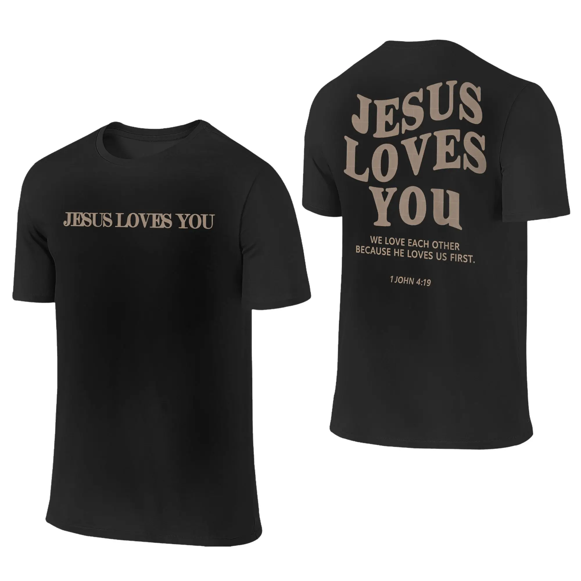 Mens T-Shirt Christian Believer Faith God Religious T Shirts Popular  Summer Tees Vintage Design Cotton Tops Birthday Present