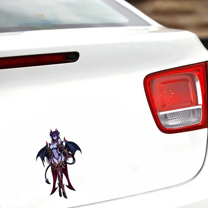 الشيطان الجمال شيطان فتاة ملصقات السيارات الإبداعية الكتابة على الجدران ملصق حائط من الفينيل مصد للسيارات جذع خدش المواد سيارة الديكور