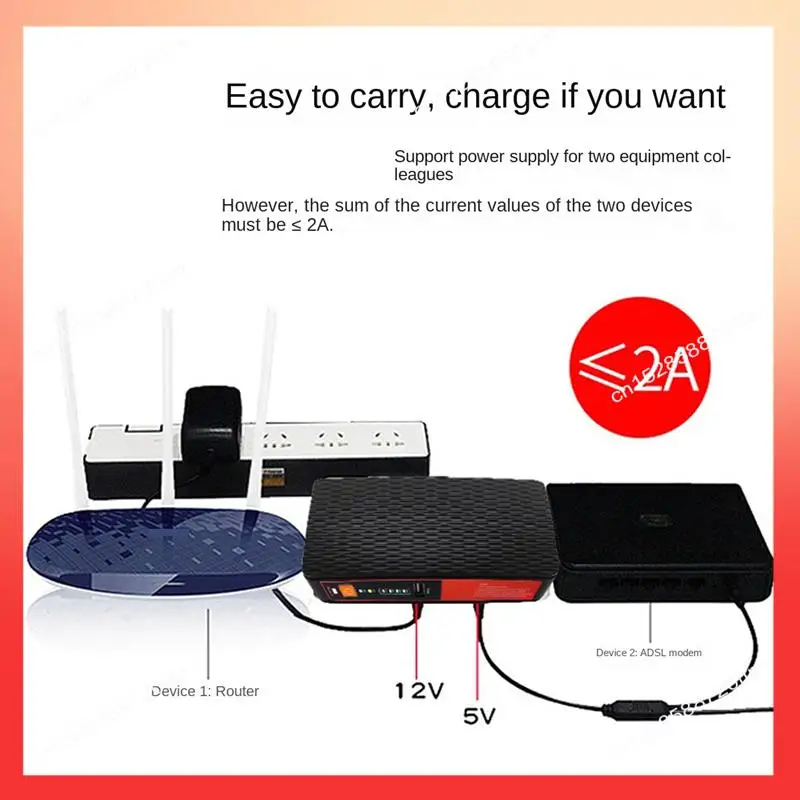 

ABNR 5V 9V 12V 24V Uninterruptible Power Supply Mini UPS LAN POE 8800Mah Battery Backup For Wifi Router CCTV
