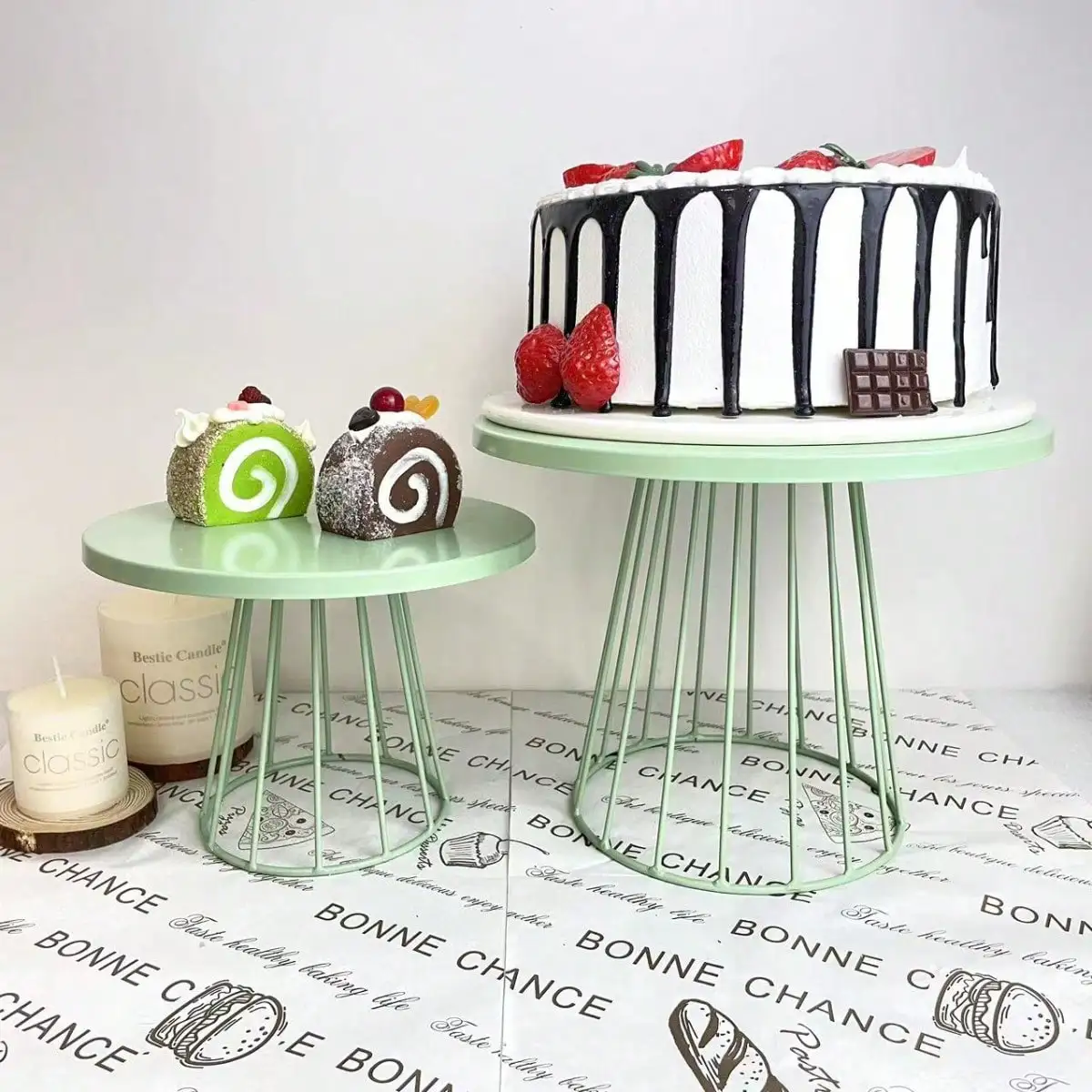 

2 шт. зеленый винтажный Фотофон для дневного чая