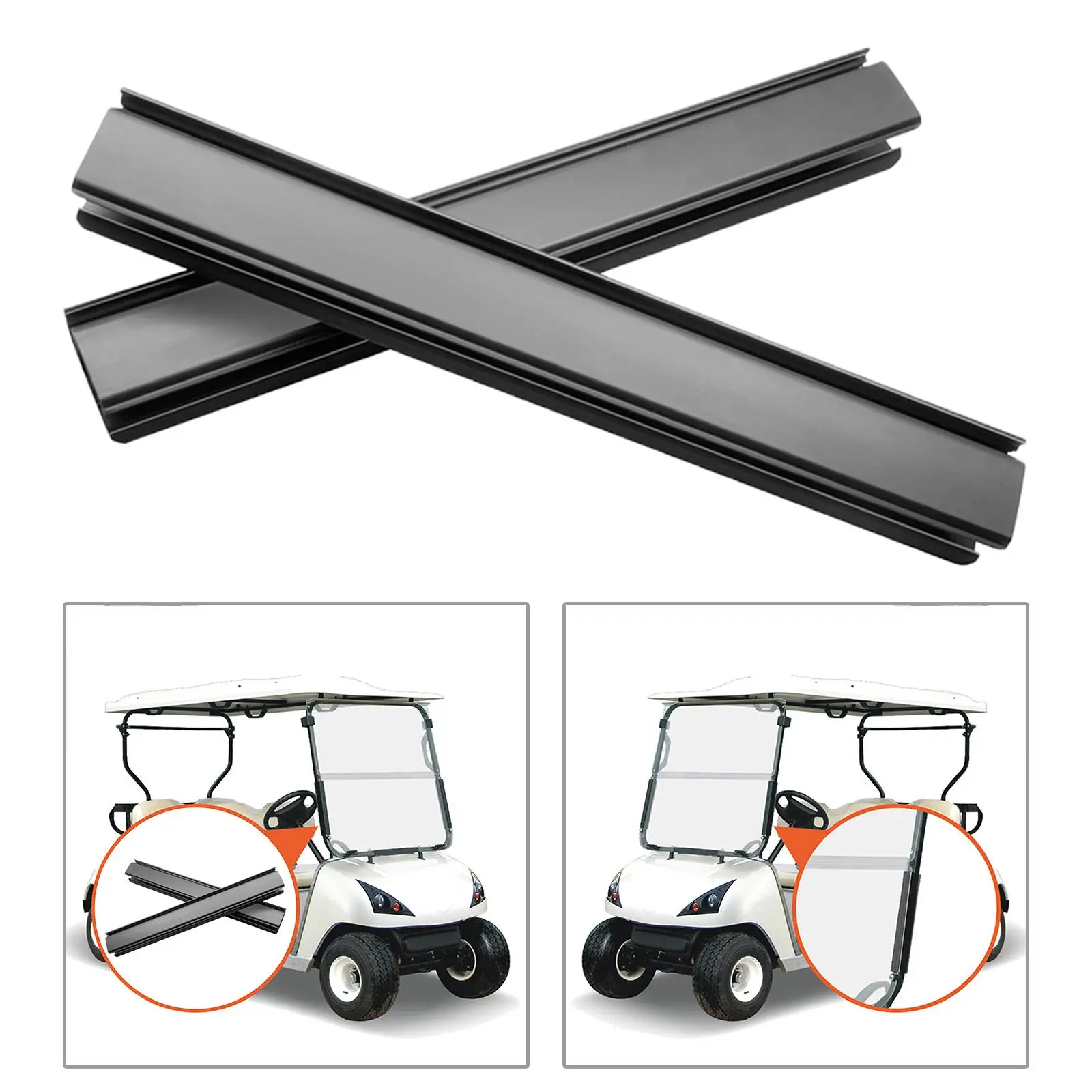 

Windshield Clips for Golf Cart Durable Black Plastic Sash Retaining Accessory Set for Universal Buggy Hardware