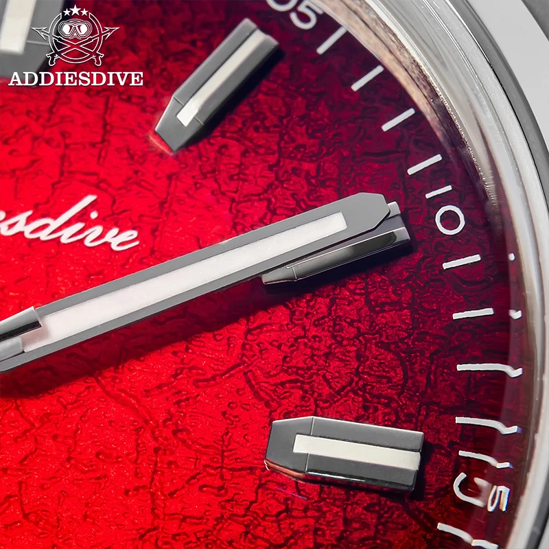 Addiesdive رائجة البيع ساعة أوتوماتيكية للرجال 8215 حركة 100 متر مقاوم للماء مضيئة 316L الفولاذ المقاوم للصدأ 39 مللي متر ساعات آلية