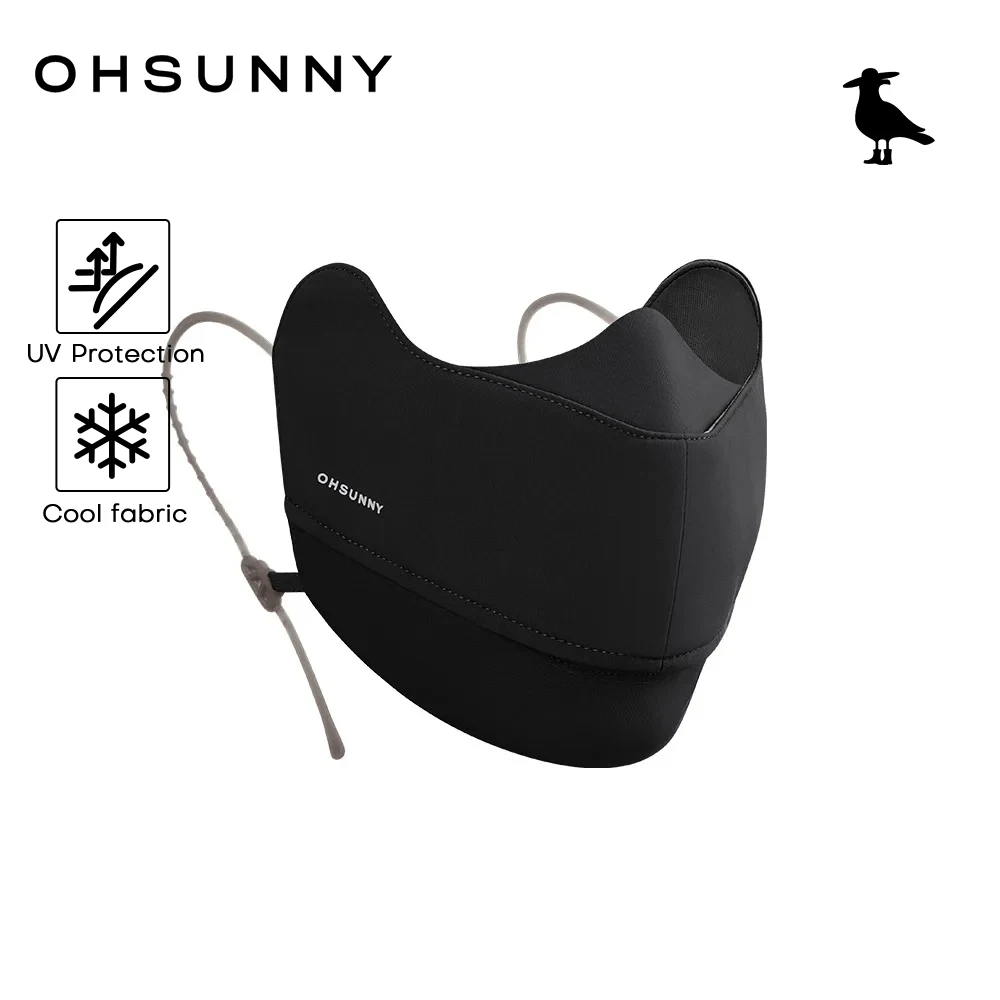 

OHSUNNY Дышащая велосипедная маска для лица 3D с защитой от солнца, улучшенная, летняя охлаждающая, УФ-защита, UPF 50+