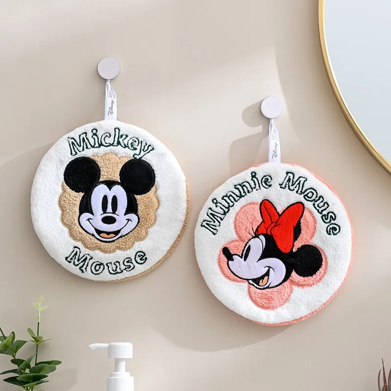 Disney Mickey Mouse Quick Drying Towels Hand Towel Kitchen Bathroom Cartoon Home Absorbent Microfiber Towel Hanging Small Towels