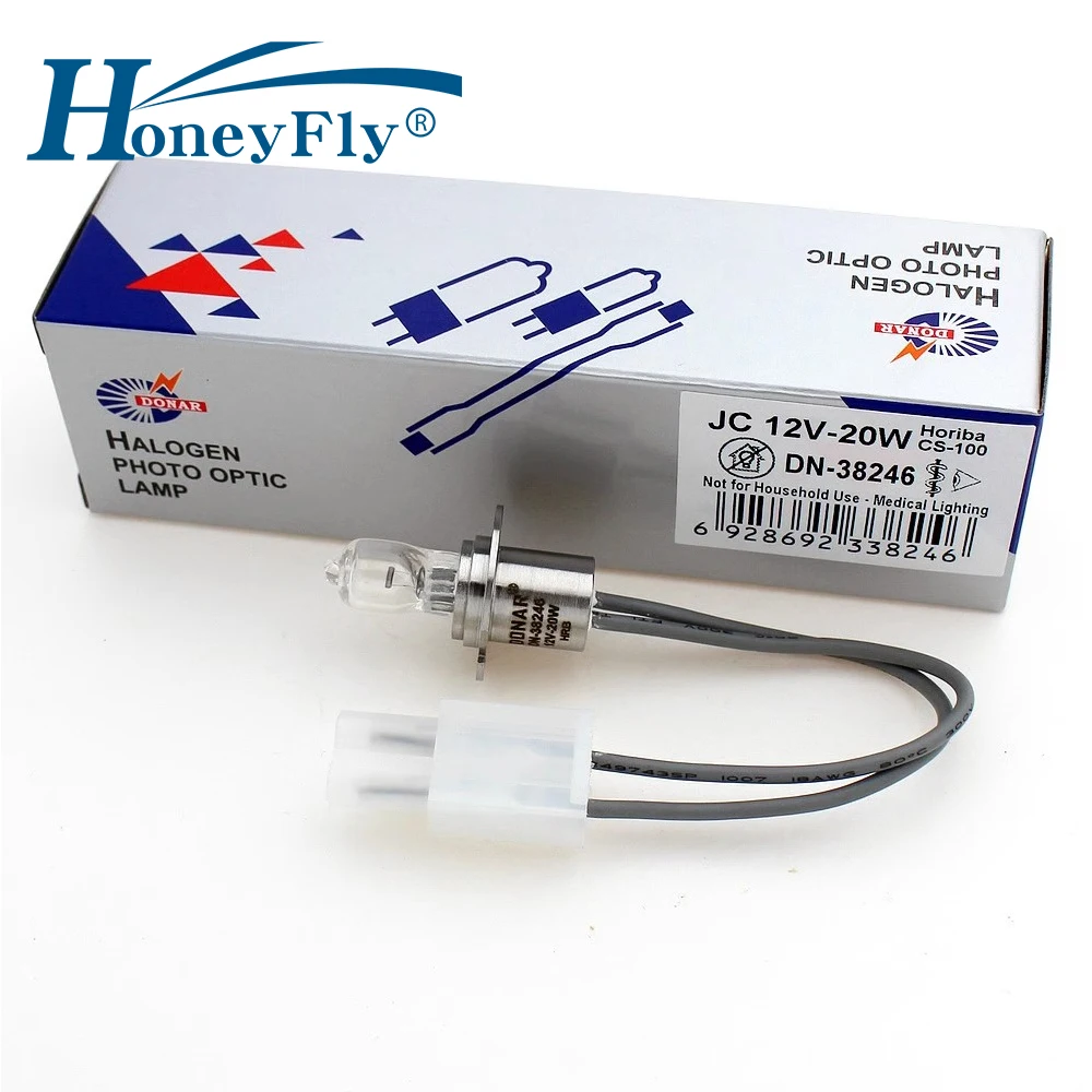 HoneyFly Concentration Meter Bulb 12V 20W Chemical Liquid Halogen Lamp Bulb Spot Light Quartz for HORIBA Monitor CS-100 PG12V20W