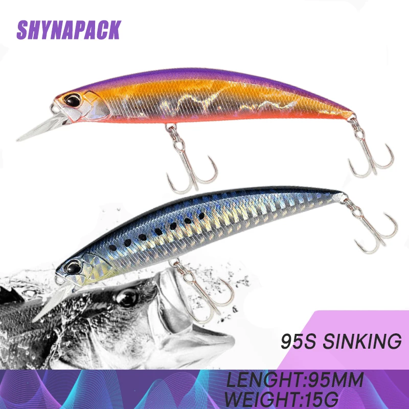 New Crankbait Wobblers Hard Bait 9.5Cm/15G Fishing Lures Minnow for Bass Pike Perch Camping Fake Isca Artificial Jerkbait