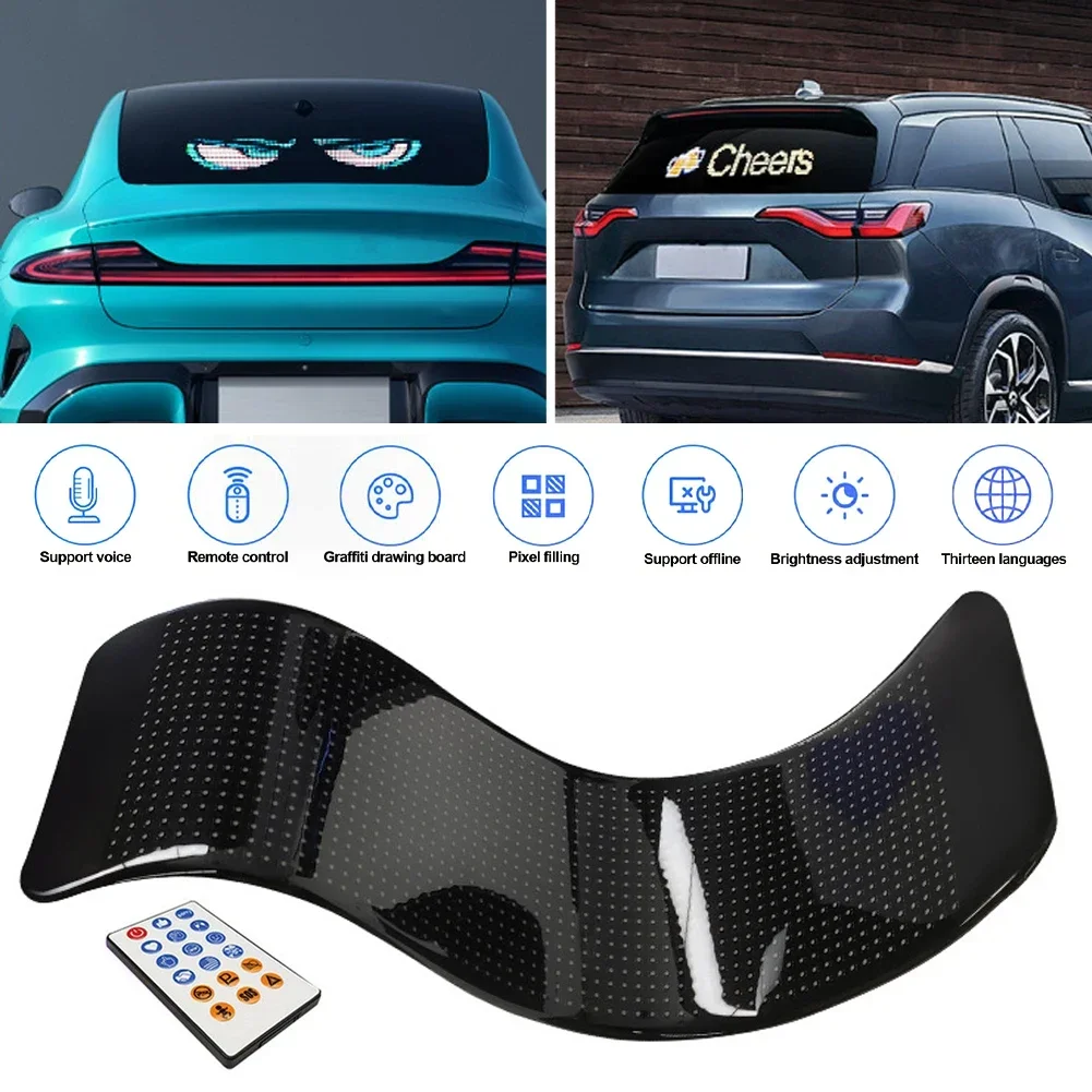 LED Screen Pixel Panel Light Demon Eyes Car Soft  DIY Programmable Flexible Decoraive Light For Car Truck Board Windshield