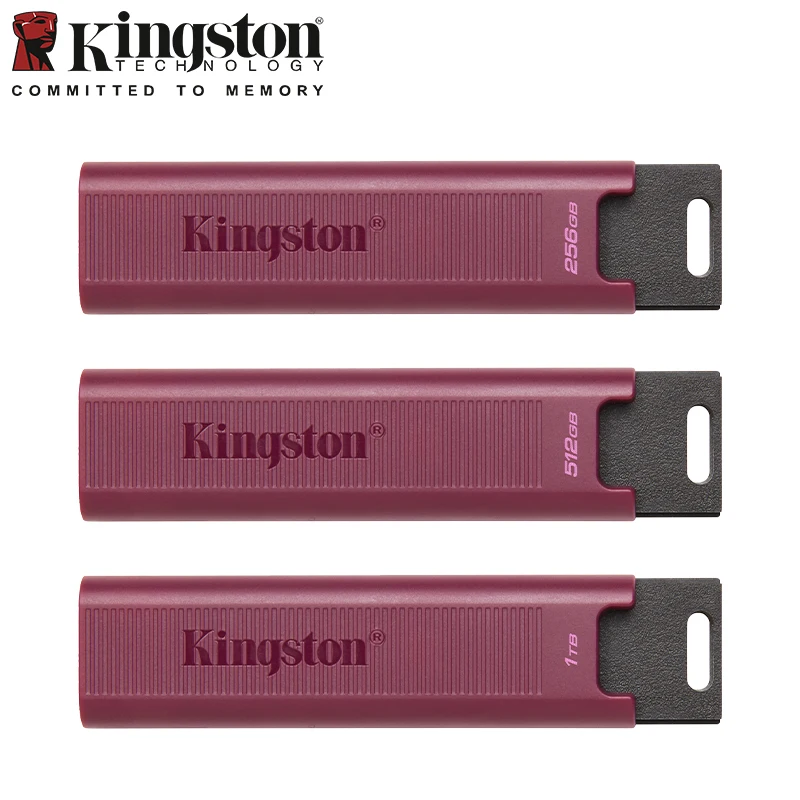 كينجستون داتاترافيلر ماكس Type-A USB فلاش حملة 256GB 512GB 1 تيرا بايت USB 3.2 Gen 2 فلاش حملة القلم الأحمر DTMAXA للكمبيوتر
