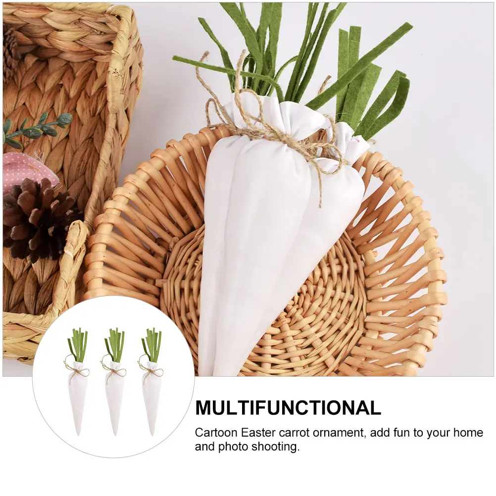 

3Pcs Decoration Adorable Food Party Photo Props Shaped Easter Creative Toy Table Bookshelf Garden DIY