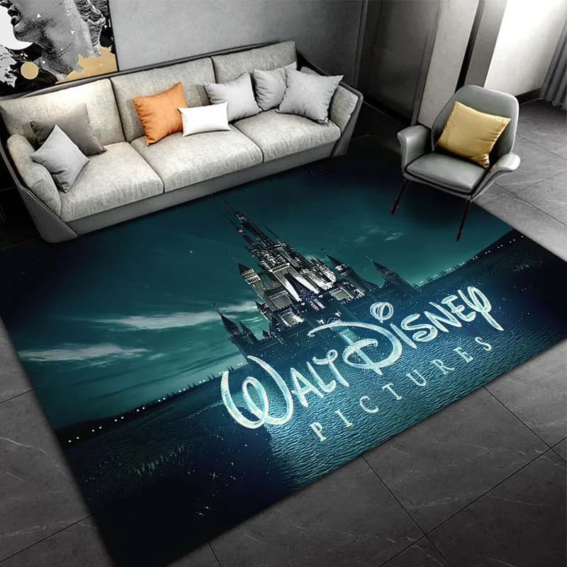 Disney Castle Pattern Carpet 3D Printed Large Area Rug Carpet for Living Room Children's Bedroom Sofa Doormat Floor Mat Gift