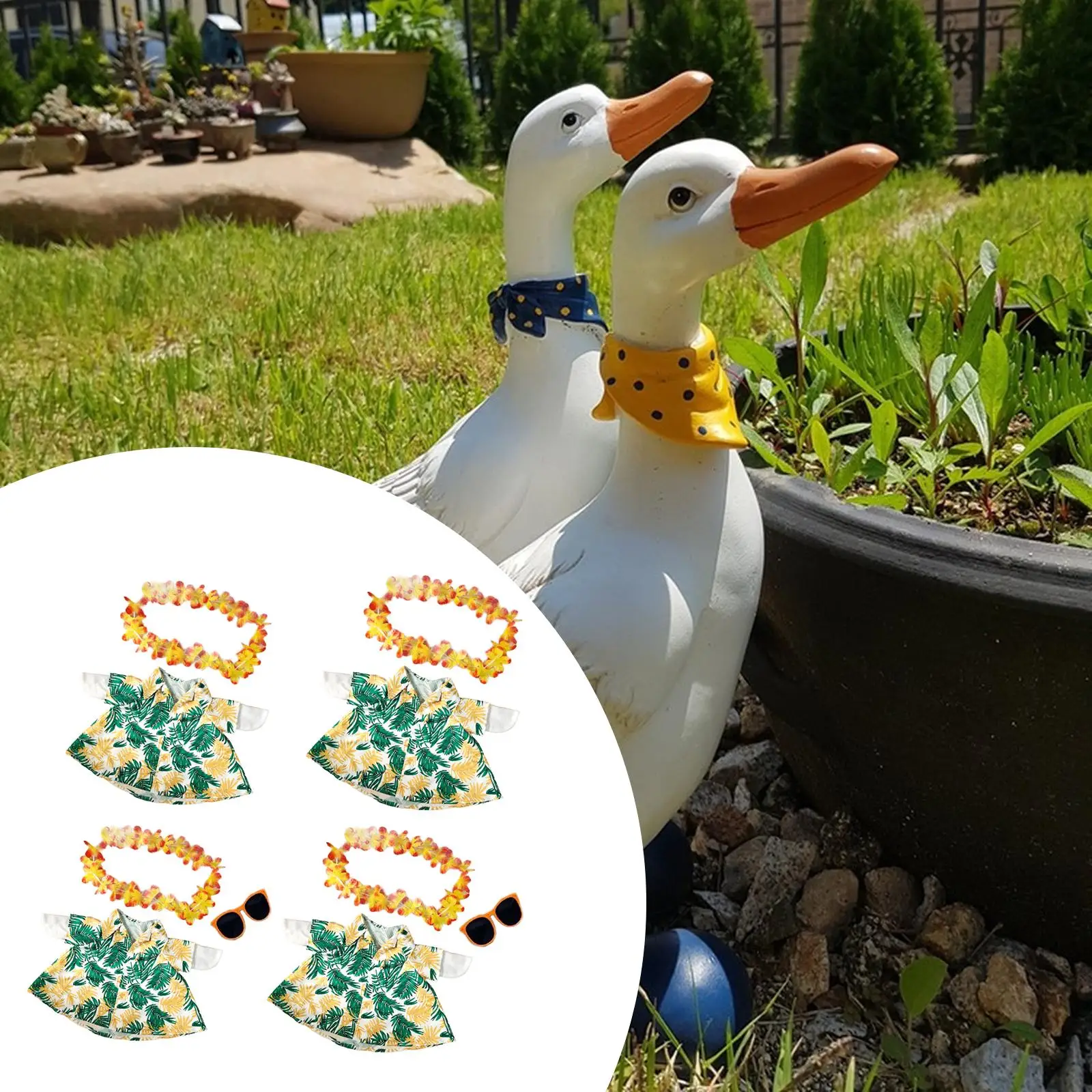 Lawn Goose Outfit Modern Artwork Goose Clothing for Festival Garden Outdoor
