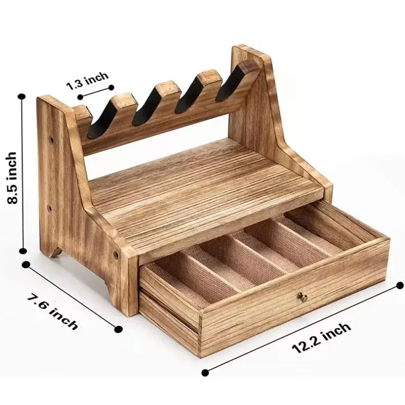 Black Gun Rack Made of Wood for Glock G17 G19 G22 G23 G34 G43X 1911 USP Sig Sauer P226 Pistol Tactical Hunting Accessory