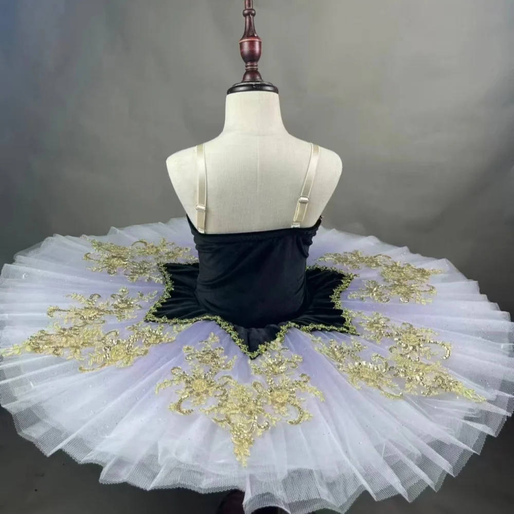 Panqueca Tutu Profissional para Bailarina, Trajes de Dança para Meninas, Prato para Crianças e Mulheres, Adultos Festa