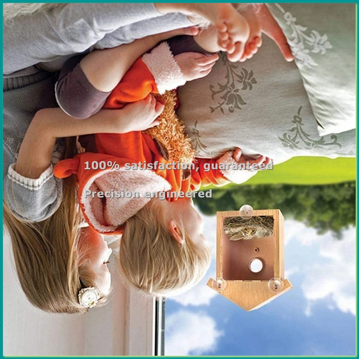 Bird House Exterior Window Nest Box Bird House with Strong Suction Cup-A14I