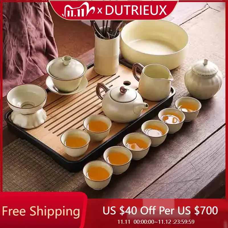 

Strainer Box Tea Set Wooden Spoon Cute Warmer Dining Saucers Drinkware Afternoon Tea Set Maker Te Matcha Kit Home Products