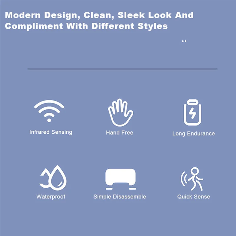 

A76K Toilet Smart Sensor Flusher Toilet Flushing Sensor Automatic Toilet Flush Button Rechargeable Smart