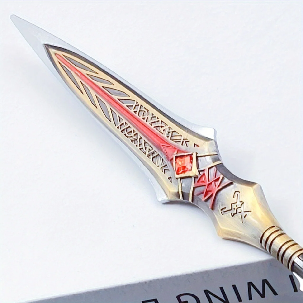 13.7inch 35cm God of War Katana Double Blade Sword Cosplay Prop 3A Game Mini Size Japanese Katana Damascus Sword Kid Toy