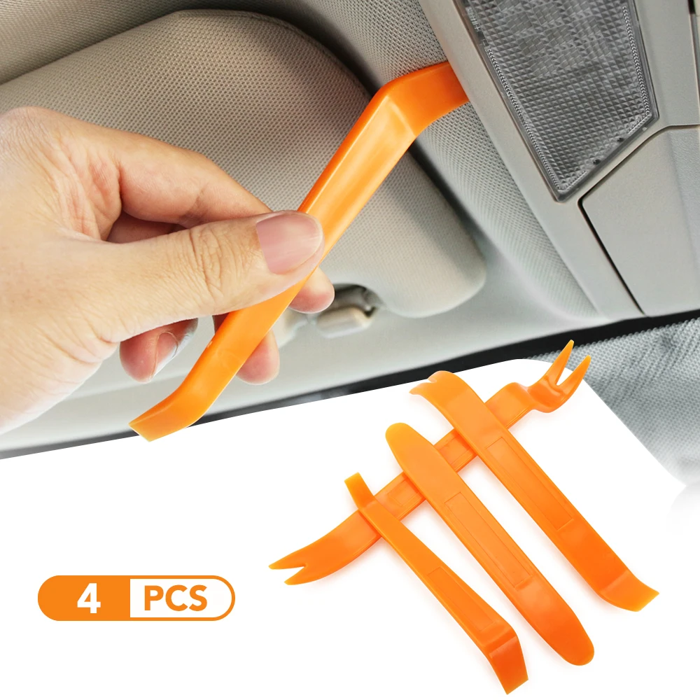 New 4pcs Auto Car Radio Panel Door Clip Trim Dash For Ford Focus Mk2 2 3 Fiesta Mk7 Ranger Mondeo Mk4 4 Fusion Kuga C S Max