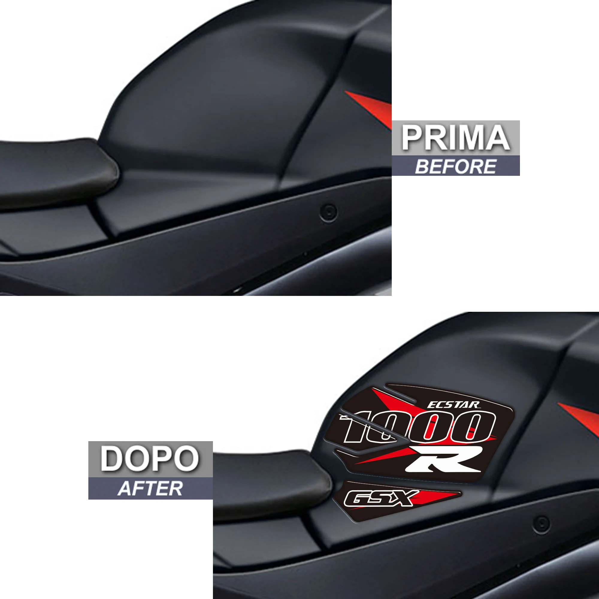 Cocok untuk Suzuki GSX-R1000 GSX-R 1000 GSX-R1000RZ GSX-R1000R GSX R1000 pelindung stiker 3D, bantalan tangki bahan bakar dapat menahan bahan bakar.